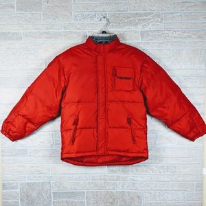 90s Vintage Polo Sport Ralph Lauren Red Down Puffer Jacket Size Large
